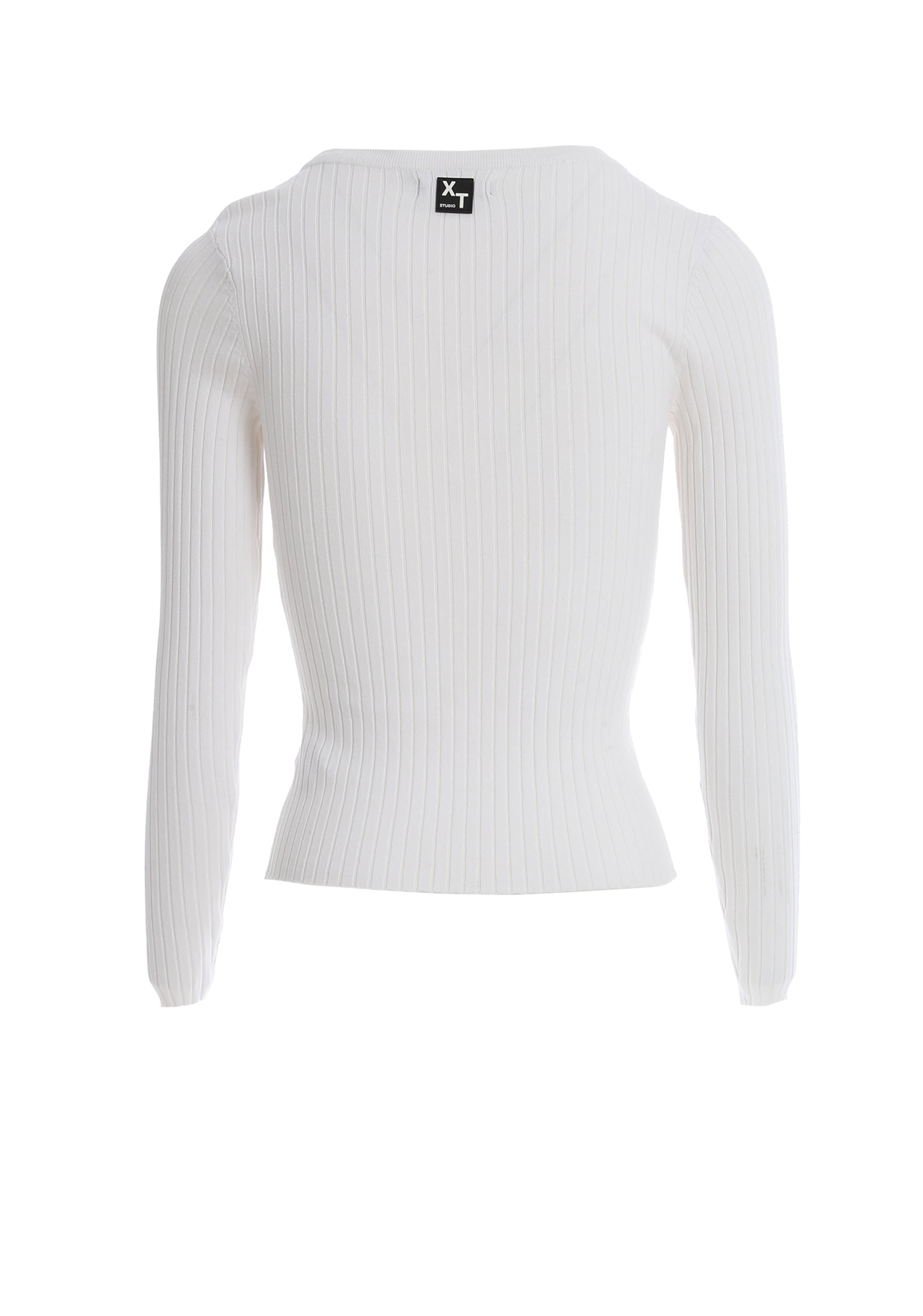 Maglia slim a costine scollo rotondo XT-STUDIO 8059572339096_R