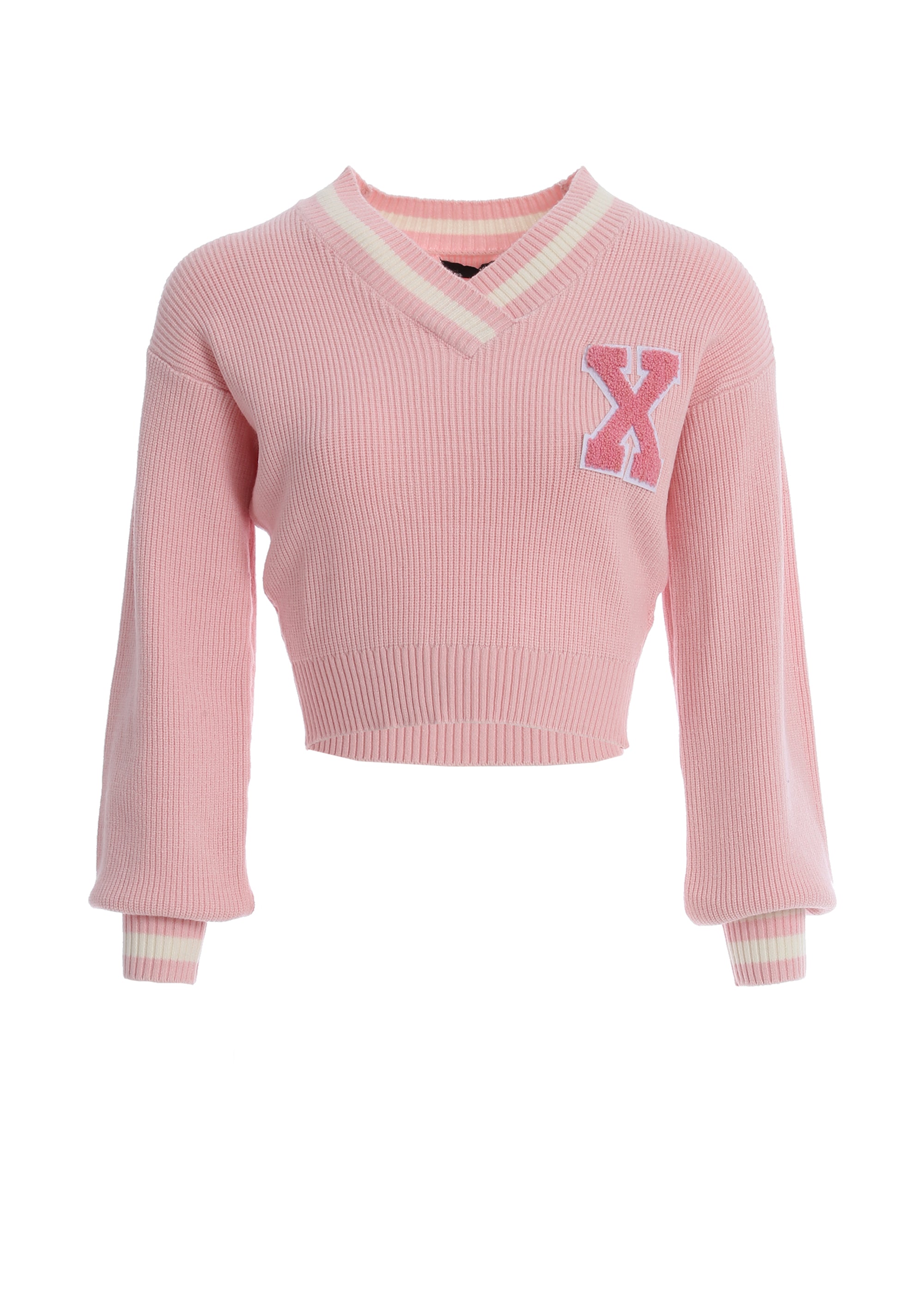 Maglia a costine scollo a V XT-STUDIO 8059572343406