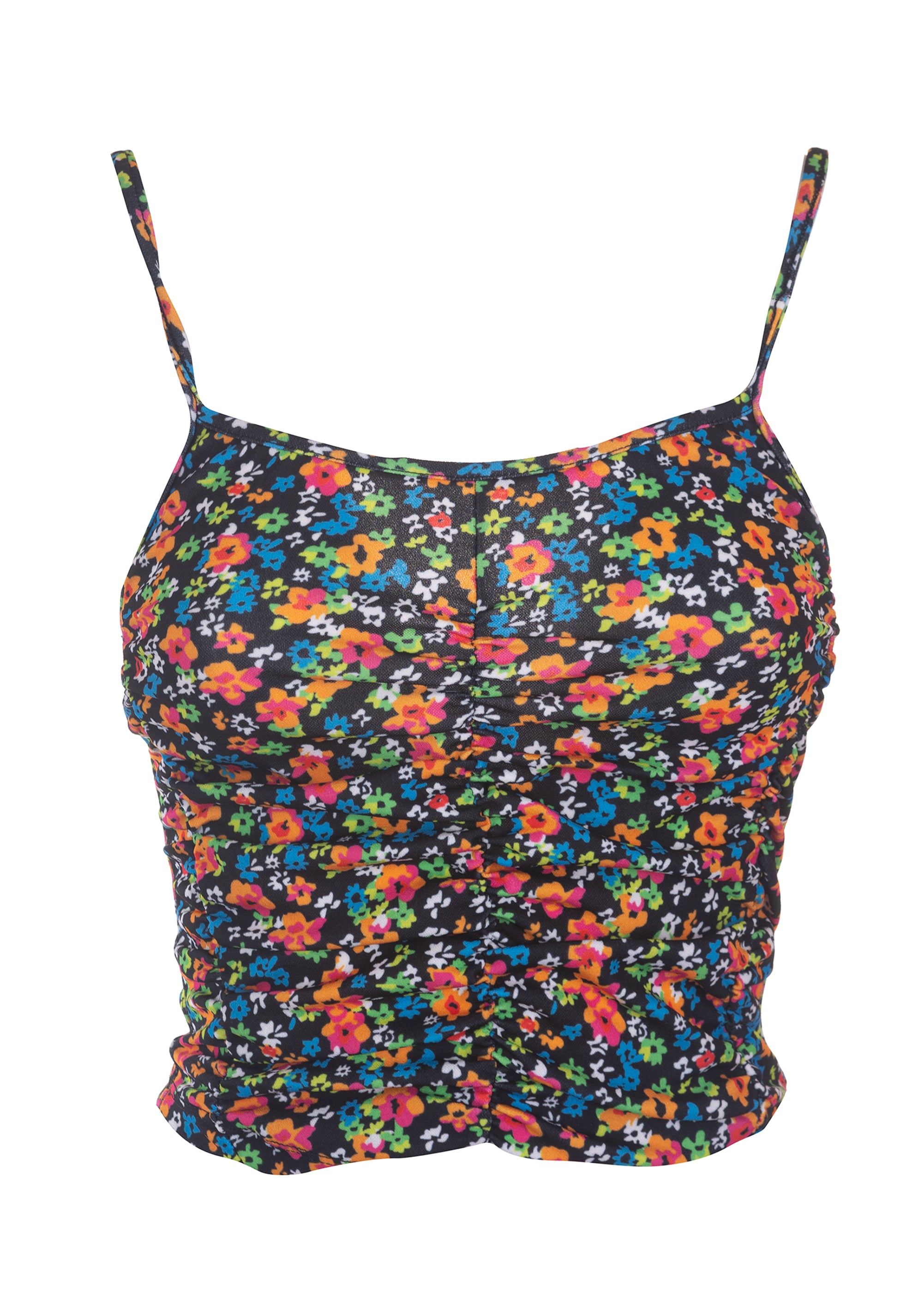 Top slim corto in fantasia floreale XT-STUDIO X123ST2003J458R8-Q34
