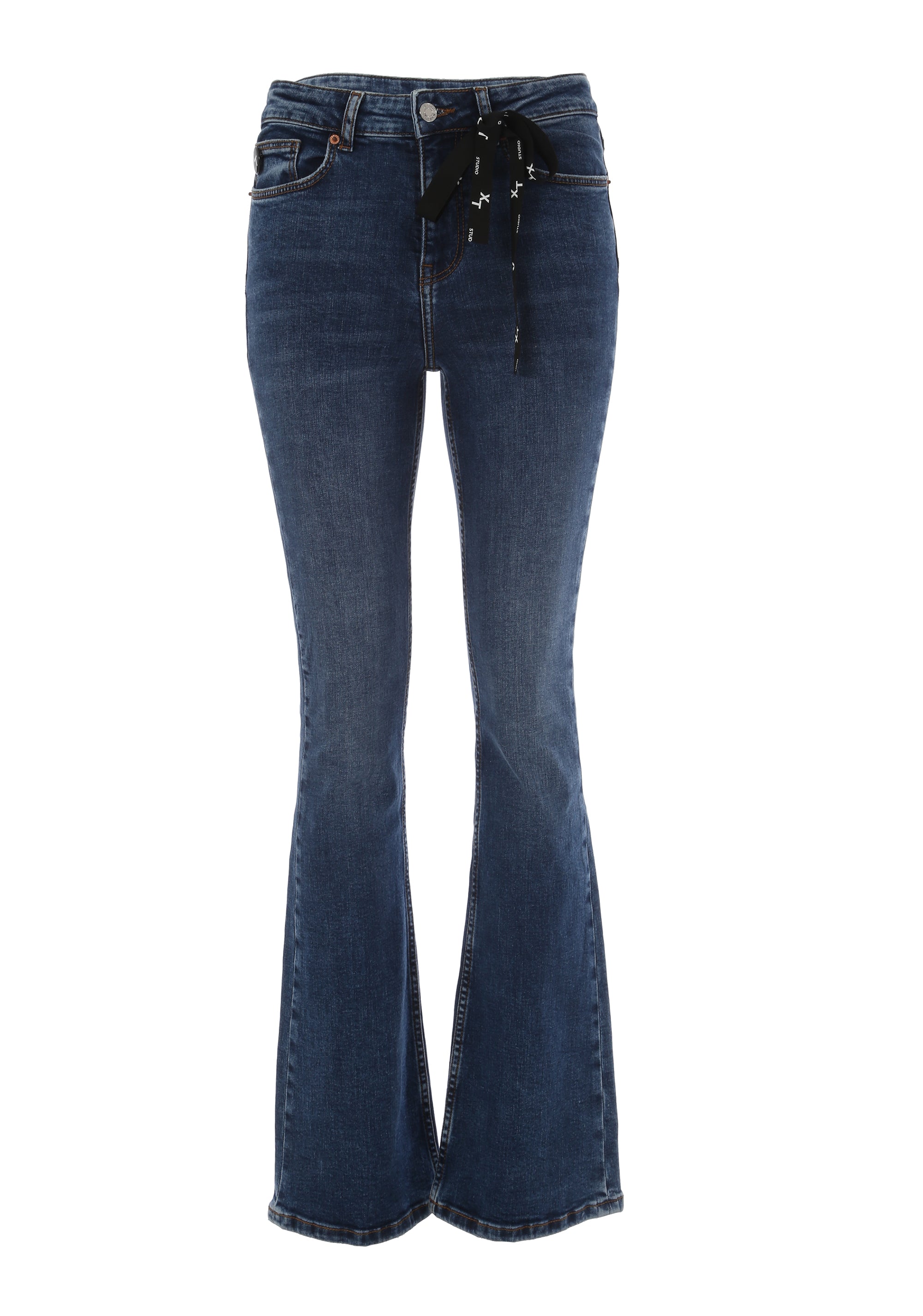 Jeans bootcut in denim con lavaggio scuro XT-STUDIO 8059572117700