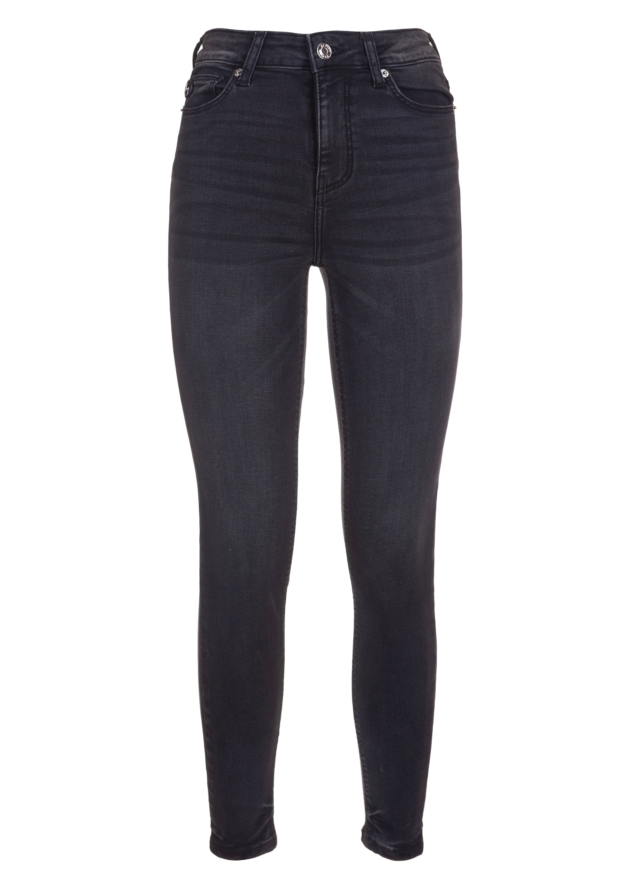 Jeans skinny in denim nero con lavaggio medio XT-STUDIO X123SV1001D45501-053